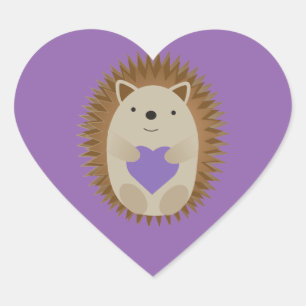 Sticker Cœur Cute Hedgehog