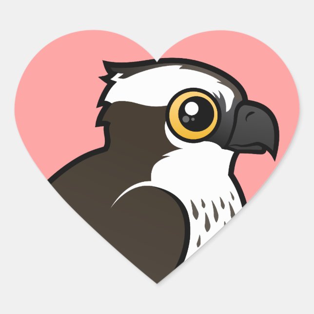 Sticker Cœur Cute Osprey (Devant)