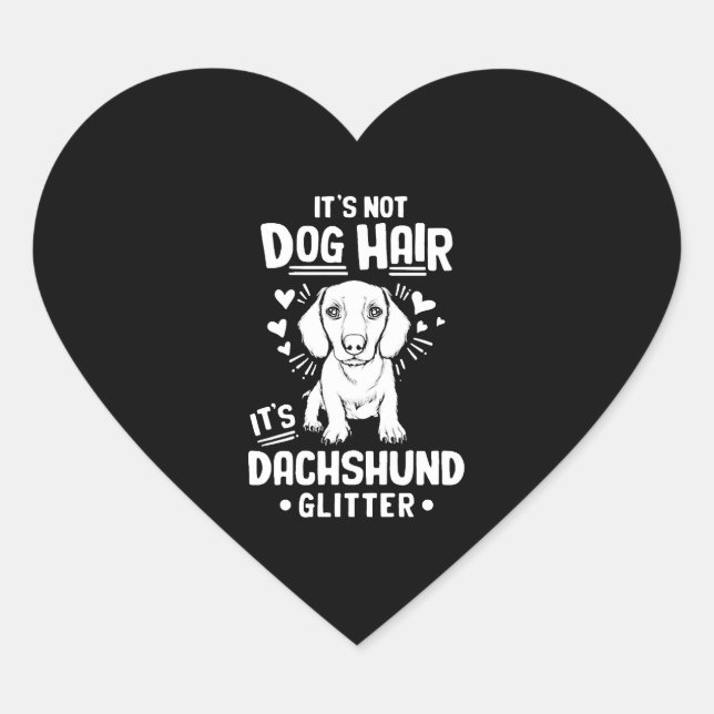 Sticker Cœur Dachshund Cadeau Dixie Wiener Doxie Dackel (Devant)