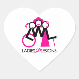 Sticker Cœur Dames avec des lésions