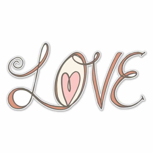 Sticker Coeur d'amour (Devant)