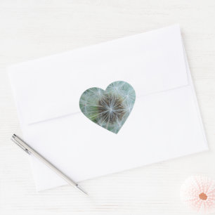 Sticker Cœur Dandelion blanc