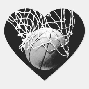 Sticker Coeur de basket-ball