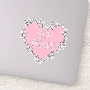 Sticker Coeur de fil barbelé explicite