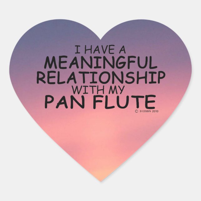 Sticker Coeur de Flûte Pan (Devant)
