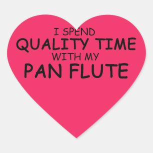 Sticker Coeur de Flûte Pan Temps Qualité