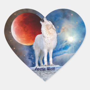 Sticker Coeur de Lune pour Wolf Arctique et Red Ec