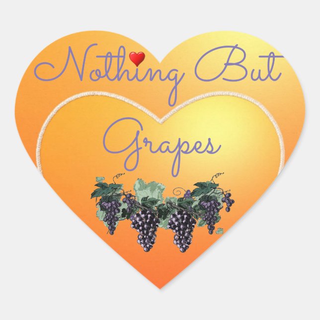 Sticker Coeur De Raisins (Devant)