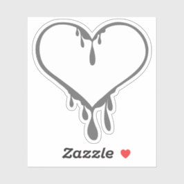 Sticker Coeur de séchage personnalisable