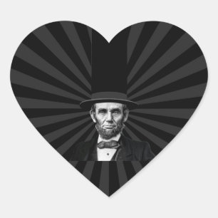 Sticker Cœur Déclaration de mode présidentielle Abraham Lincoln