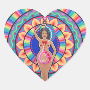 Sticker Cœur Déesse de la vie et de l'amour