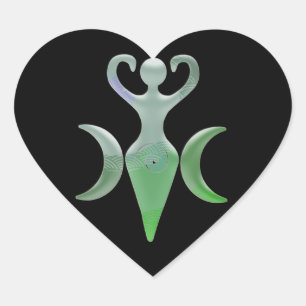 Sticker Cœur Déesse triple