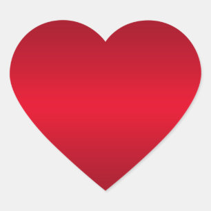 Sticker Cœur Dégradé Rouge Clair Fond Blanc