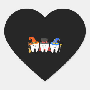 Sticker Cœur Dentiste Halloween dents Dentaire