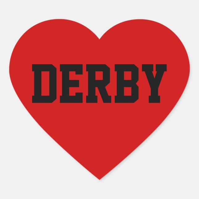 Sticker Cœur Derby Love (Devant)