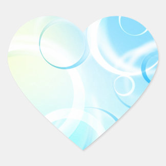 Sticker Cœur Design d'oeuvres d'art Abstraites en bleu