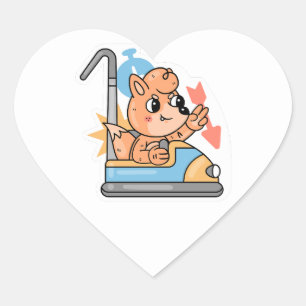 Sticker Cœur dessin animé mignon