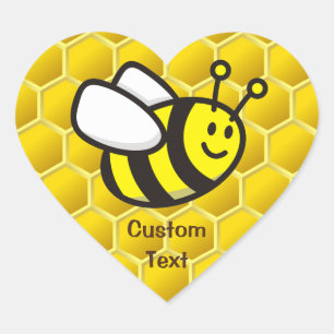 Sticker Cœur Dessin sur les abeilles