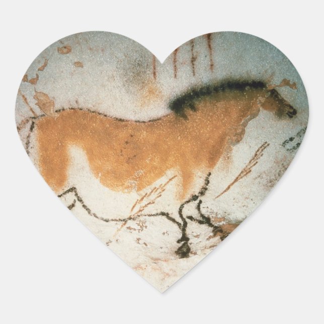 Sticker Cœur Dessins de grotte Lascaux (Devant)