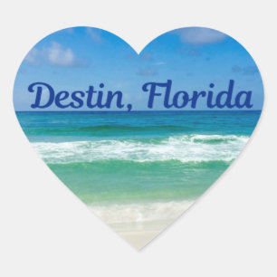 Sticker Cœur Destin Florida Beach Photographie