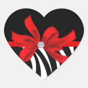 Sticker Cœur Diva de diamant (rouge)