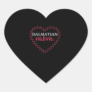 Sticker Cœur Don de chien | Dalmatie Maman Lovely