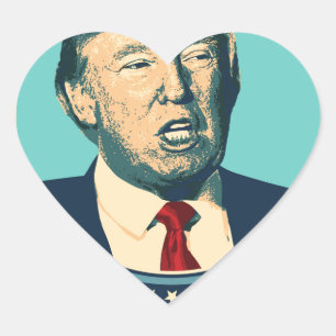 Sticker Cœur donald trump pour le président