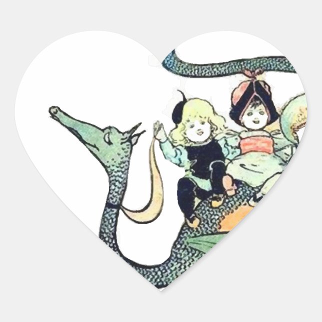 Sticker Cœur Dragon 3 Gras Babes (Devant)
