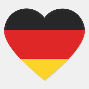 Sticker Cœur Drapeau allemand