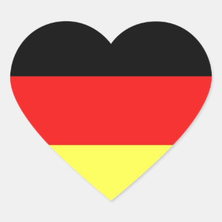 Sticker Cœur Drapeau allemand