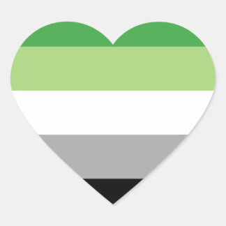 Sticker Cœur drapeau aromatique