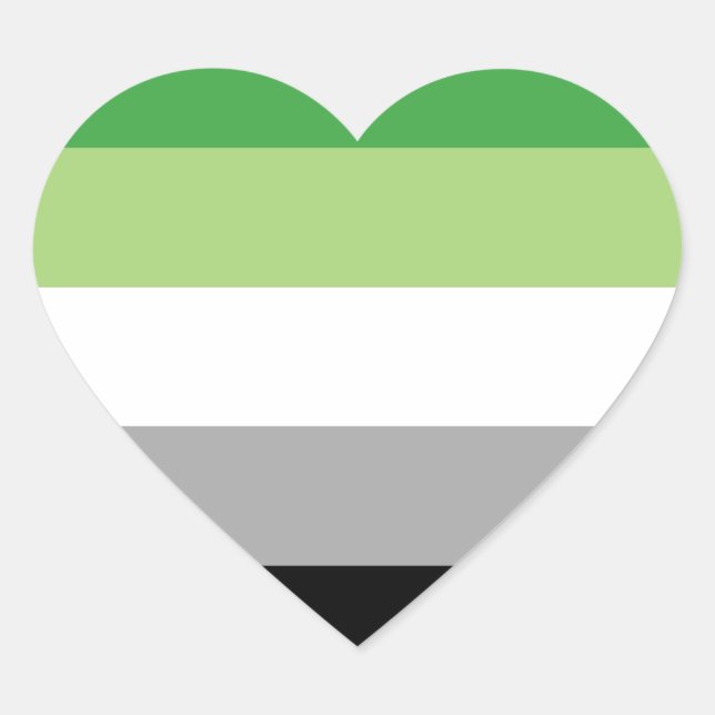 Sticker Cœur drapeau aromatique (Devant)