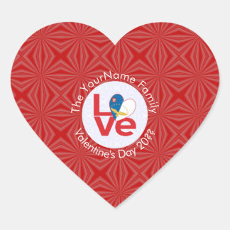 Sticker Cœur Drapeau Azores Red LOVE Personnalisé 