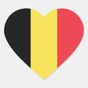 Sticker Cœur Drapeau Belgique/Belge