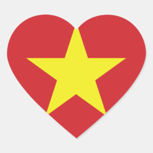 Sticker Cœur Drapeau cardiaque du Vietnam