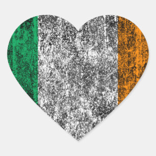 Sticker Cœur drapeau cardiaque irlandais