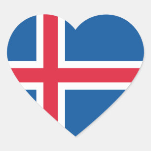 Sticker Cœur Drapeau cardiaque islandais
