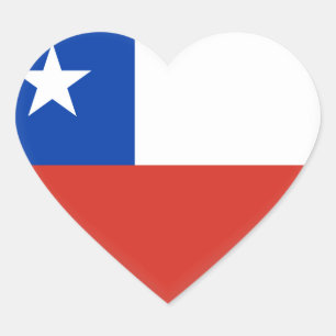 Sticker Cœur Drapeau chilien