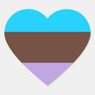 Sticker Cœur Drapeau de fierté androsexuelle