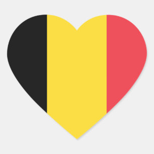 Sticker Cœur Drapeau de la Belgique