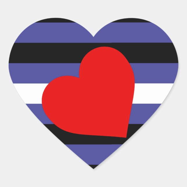 Sticker Cœur Drapeau de la Fierté en cuir (Devant)