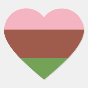 Sticker Cœur Drapeau de la fierté gynosexuelle