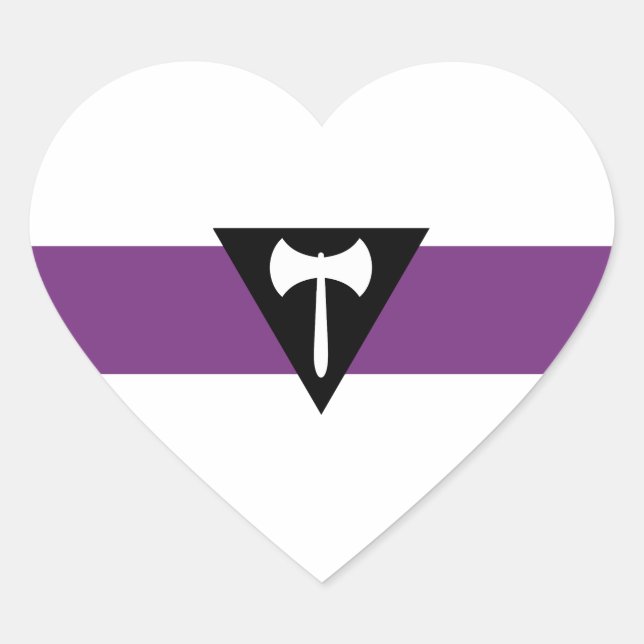 Sticker Cœur Drapeau de la fierté lesbienne (Devant)