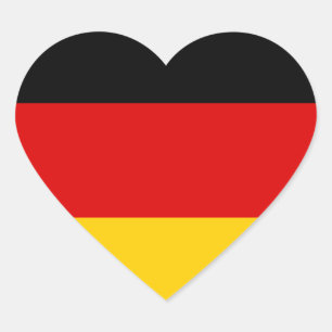 Sticker Cœur Drapeau de l'Allemagne