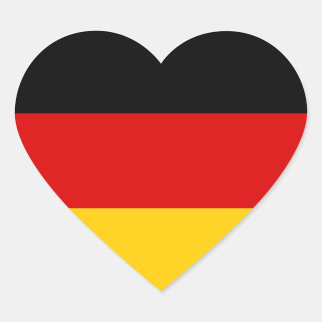 Sticker Cœur Drapeau de l'Allemagne (Devant)