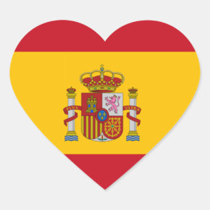 Sticker Cœur Drapeau de l'Espagne