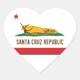Sticker Cœur Drapeau de lingot de banane de République de Santa