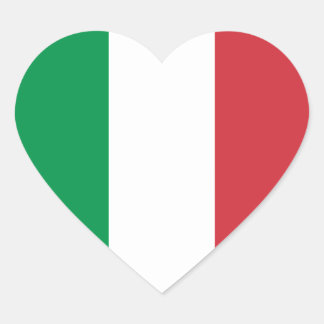 Sticker Cœur Drapeau de l'Italie