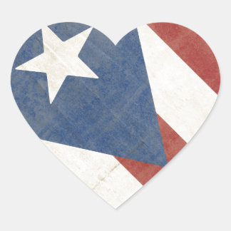 Sticker Cœur Drapeau de Porto Rico