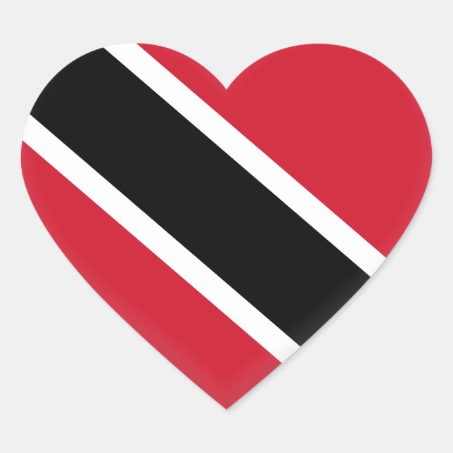 Sticker Cœur Drapeau de Trinité-et-Tobago (Devant)
